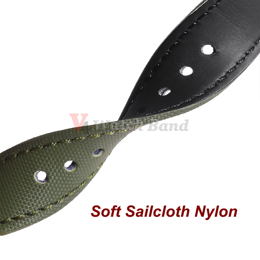 20 مللي متر 22 مللي متر أشرطة القماش الشراعية لأوميغا بلانكبين ل سايكو الغواصين الساعات الرجال النساء الإفراج السريع مقاوم للماء حزام (استيك) ساعة