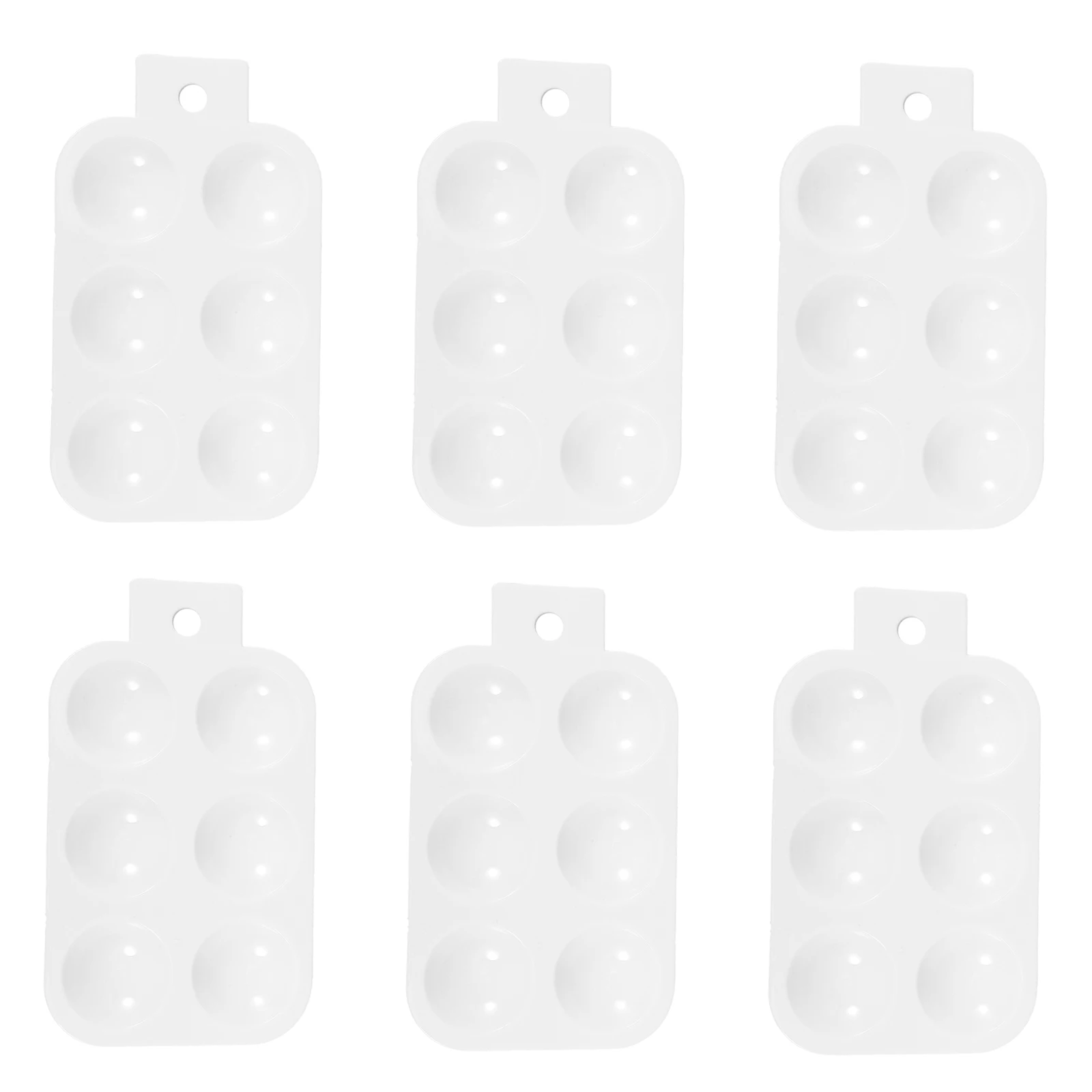

6pcs Paint Mixing Palette Kids Watercolor Trays Acrylic Painting Color Mixer Plate Empty Toning Plastic Paint Palette
