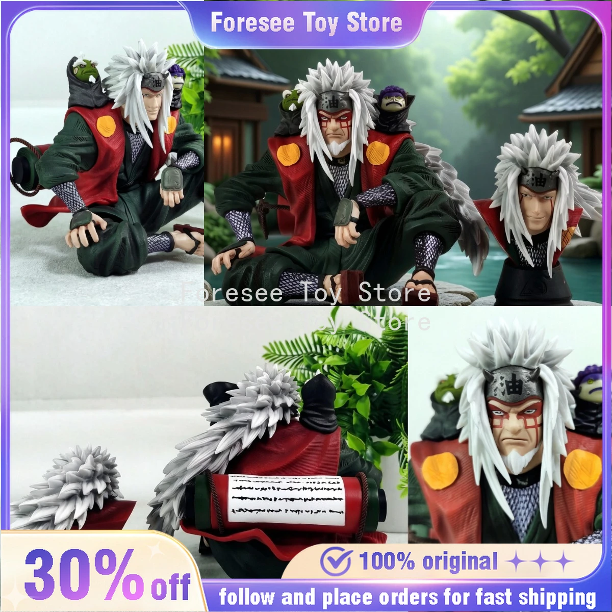 

Серия «Деревня Коноха»: Фигурка Гамакена, Мьобоку, Джирайи, Наруто из смолы, статуэтка для гостиной, коллекционная модель, подарок