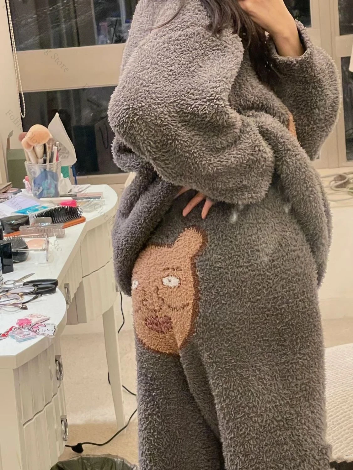 Disfraz de Anime Reigen Arataka, ropa de dormir divertida, conjuntos de pijamas para mujer, pijamas para mujer, ropa de dormir cálida para interiores para invierno, ropa para el hogar