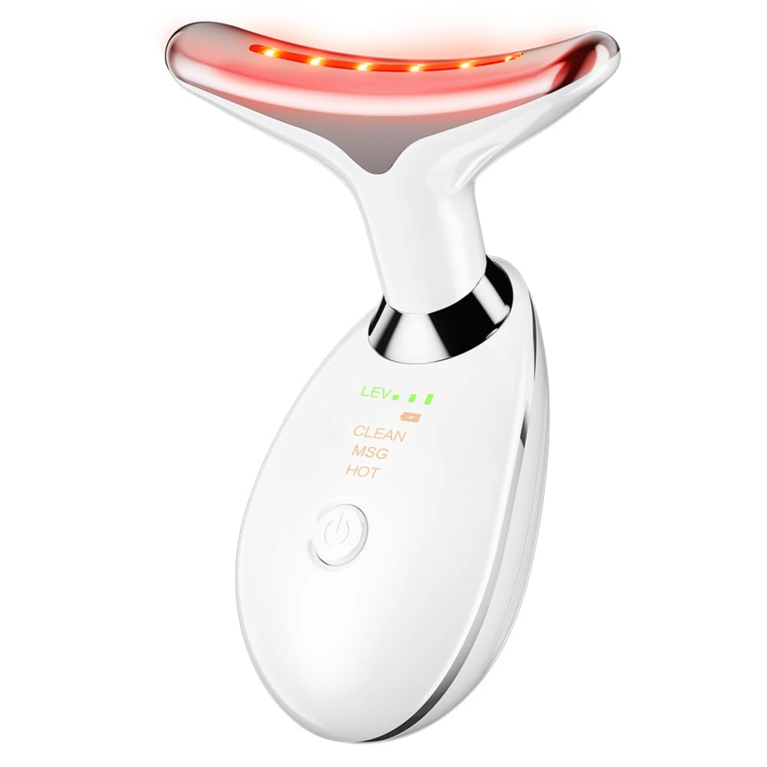 

Facial Massager with Neck - Anti-Aging Double Chin Reduction, Skin Tightening, Contouring - Vibration Technology, 3 Colour Modes