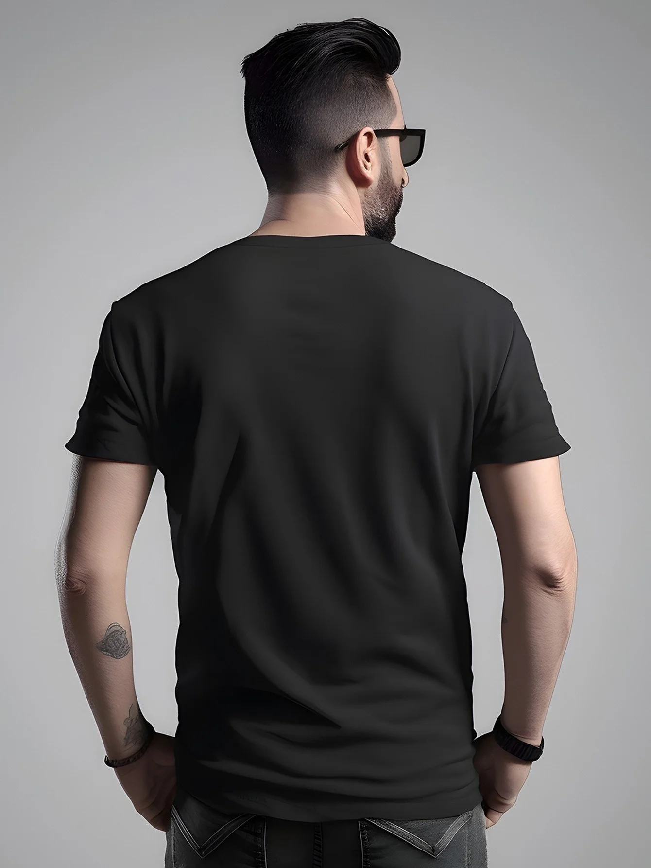 Men's & Women's Gothic Emo Booty T-Shirt - 100% 220gsm Thick Thighs & Booty Graphic Tee, Round Neck Short Sleeve Casual Shirt for Goth Subculture Outfits, All-Season Wear