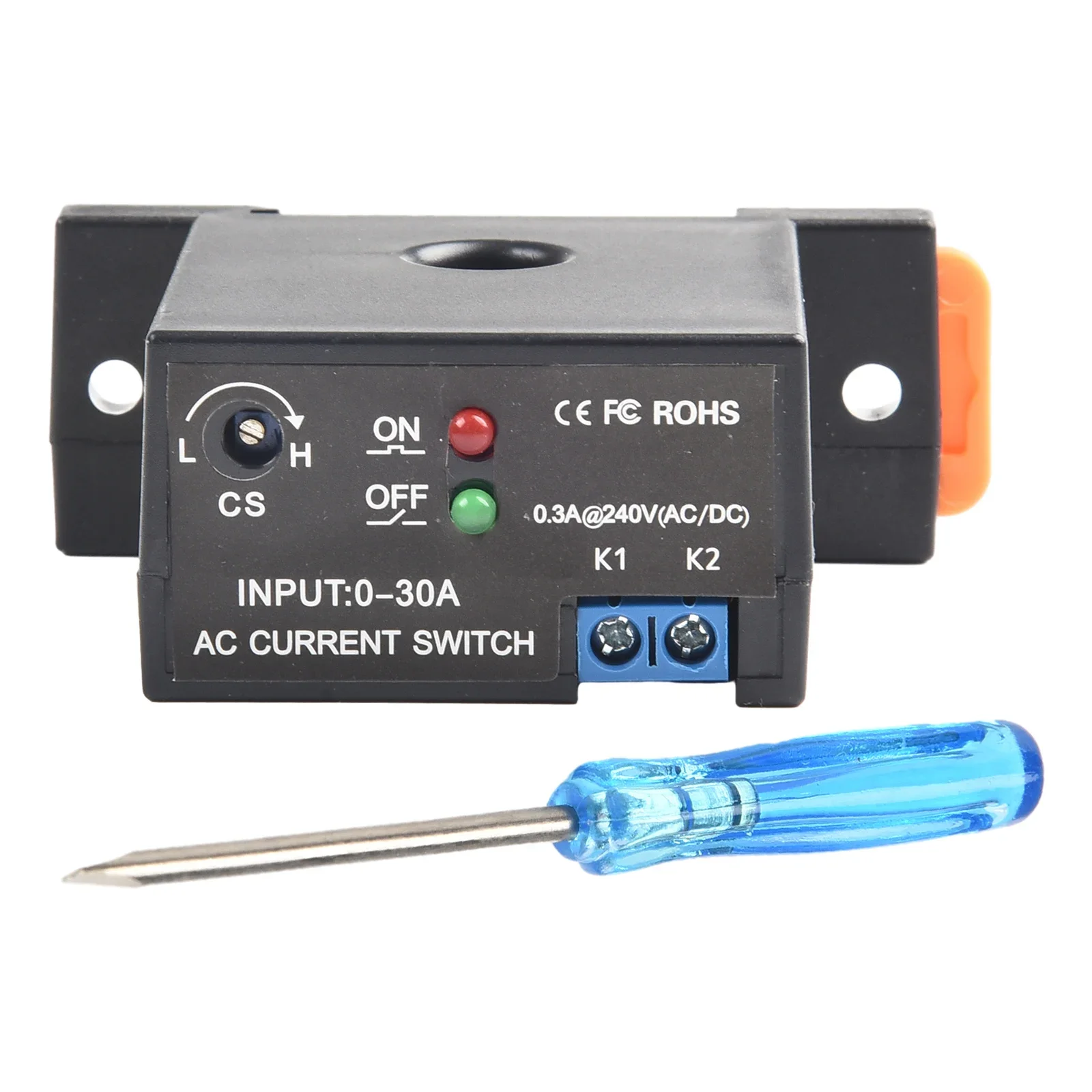 Precision AC Current Detector 0.2-30A Self-Powered Sensor Switch No External Power Required Adjustable N.C/NO Industrial Grade