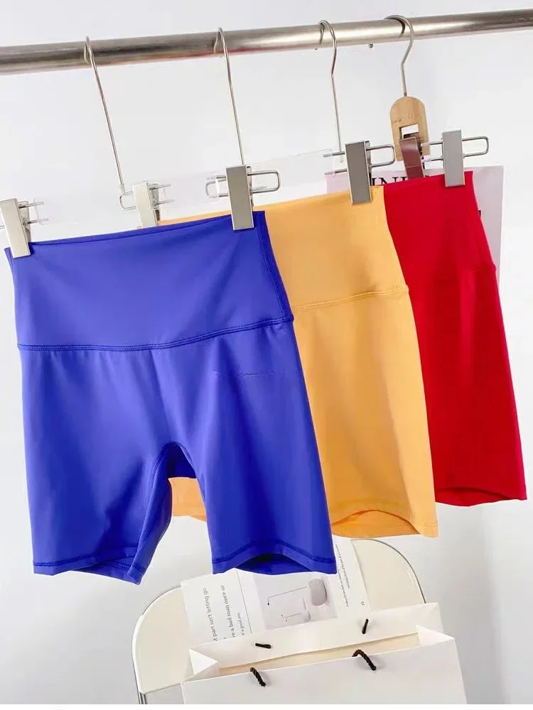 Lemon-traje deportivo de 2 piezas, Sujetador deportivo de cintura alta, pantalones cortos ajustados de 6 pulgadas, transpirables, de secado rápido, para correr, Fitness, entrenamiento, Yoga