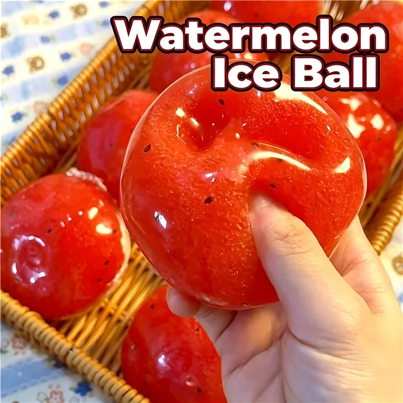 Watermelon Ice Sand Ball Squishy Fidget Toy Vaseline Plasticity Crunch ASMR Sound Stress Relief For Adult ADHD Anti-Anxiety Gift