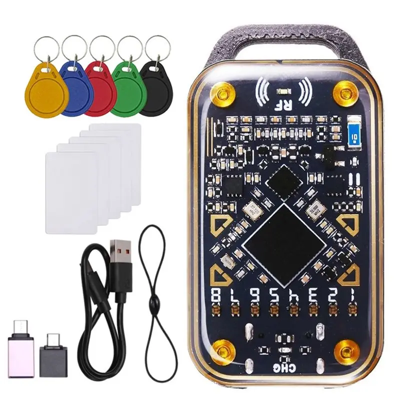 

~【IN Stock】Chameleon Ultra RFID Smart Chip Reader Smart Card Emulator NFC ID IC Card Decoder Duplicator+ 5XCUID Keychain/Card