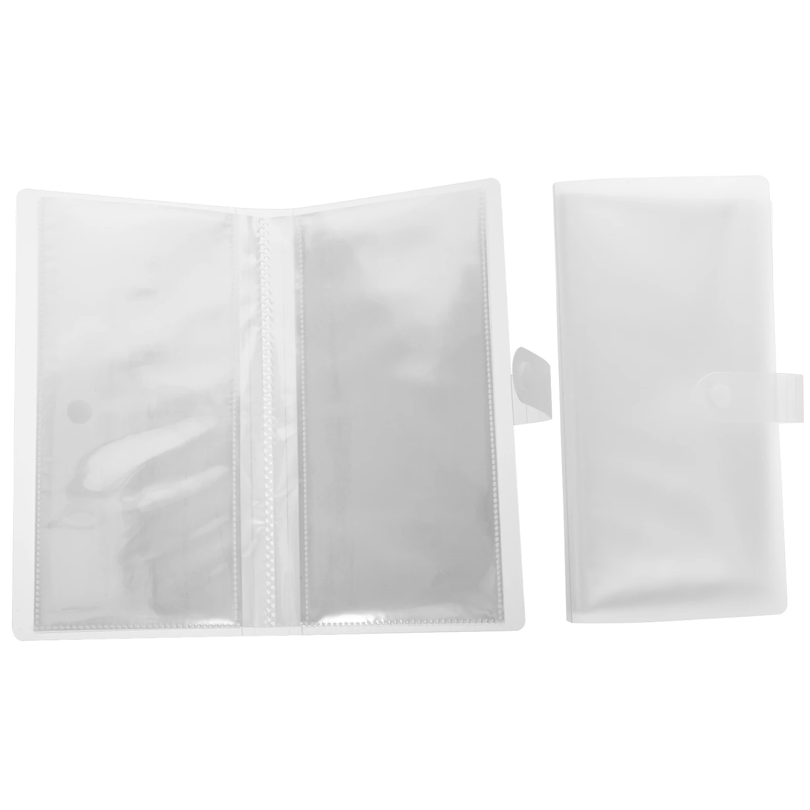 

2pcs Transparent Tickets Storage Album Lightweight Compact Ticket Organizer Durable Material Clear Plastic Ticket Album For