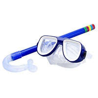 Kids Breathing Diving Goggle Mask Tube Shockproof Swimming Anti-fog Glasses Band Snorkeling Underwater Accessories Set