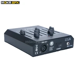 MOKA Mini 6 canali Controller DMX Console semplice controllo illuminazione a LED Console DMX Controller portatile con batteria PP3