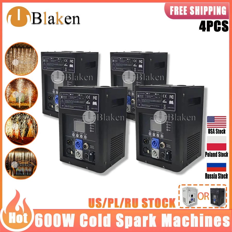 0 Steuer 4pcs 600w Kalt funken maschine Feuerwerk Maschine Bühnen effekt dmx Party Hochzeit funkeln kalt Pyro Feuerwerk heißer Verkauf