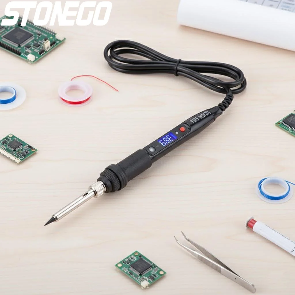 

80W Digital Adjustable Temperature Electric Soldering Iron with LCD Display Welding Tool Kit 110V 220V Repair Equipment