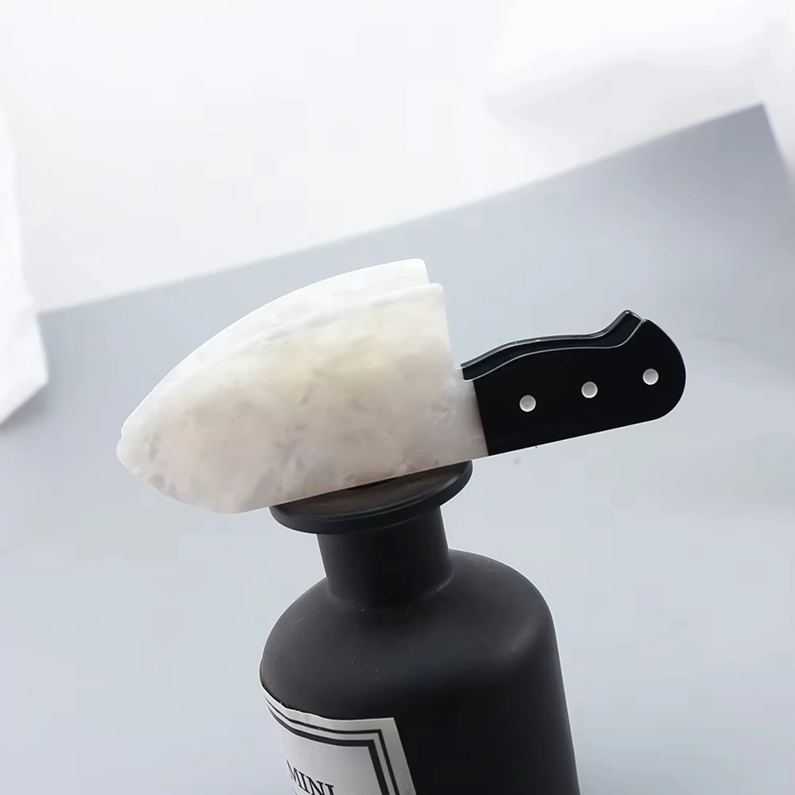 فاسق نمط وهمية سكين على شكل مشبك شعر القرش مخلب كليب القوطية هالوين إكسسوارات الشعر للنساء الفتيات ذيل حصان حامل #4