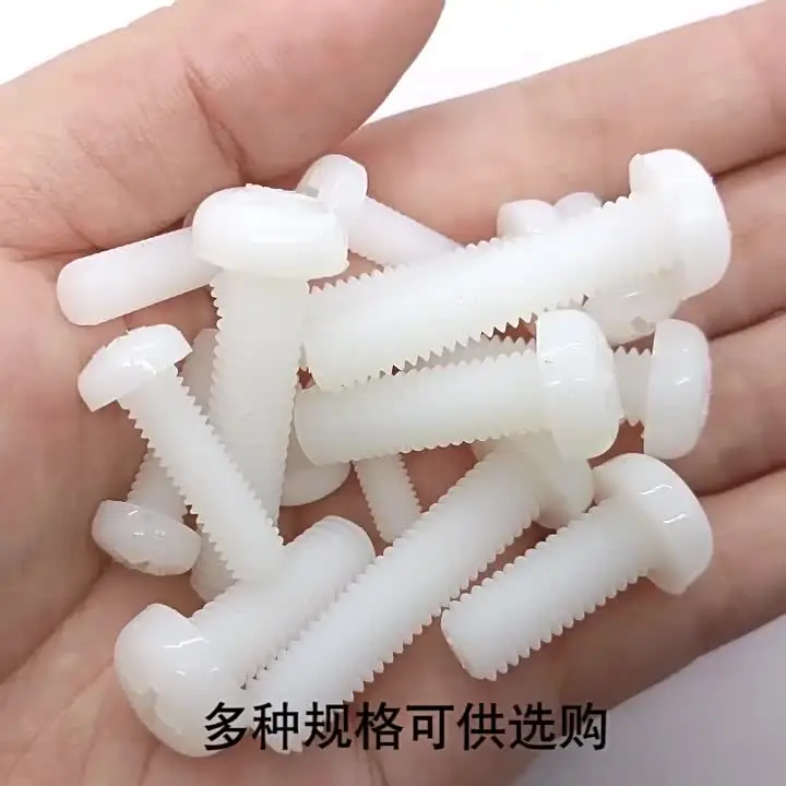 M2 M2.5 M3 M4 M5 Wit Nylon Schroef Moer Wasmachine Set Nylon Plastic Phillips Geïsoleerde Verzonken Pan Kop Kruis Ronde Schroefbout