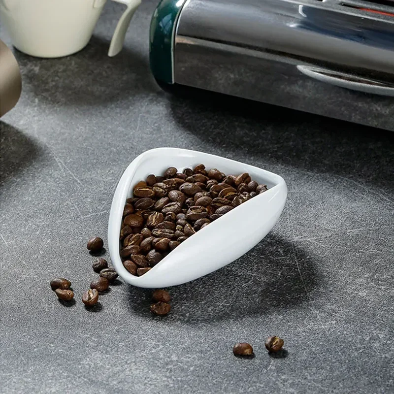 Coffee bean measuring tray, scale, bean dish, coffee powder, ceramic measuring cup weighing Easy to clean coffee powder dish image 3