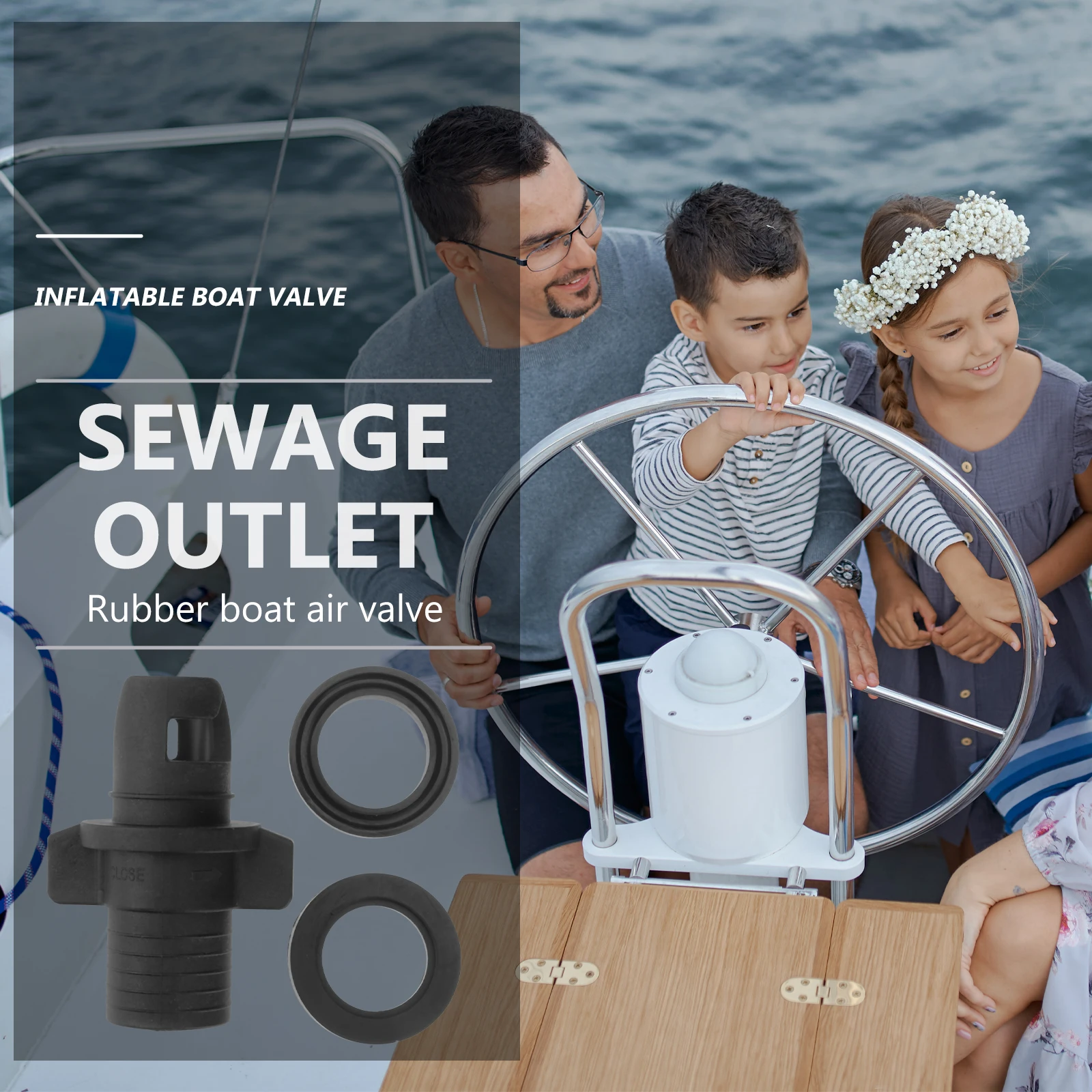 

2 PCS Air Valve Connector Attachment Adapter Inflatable Boat Car Pump Kayak Marine