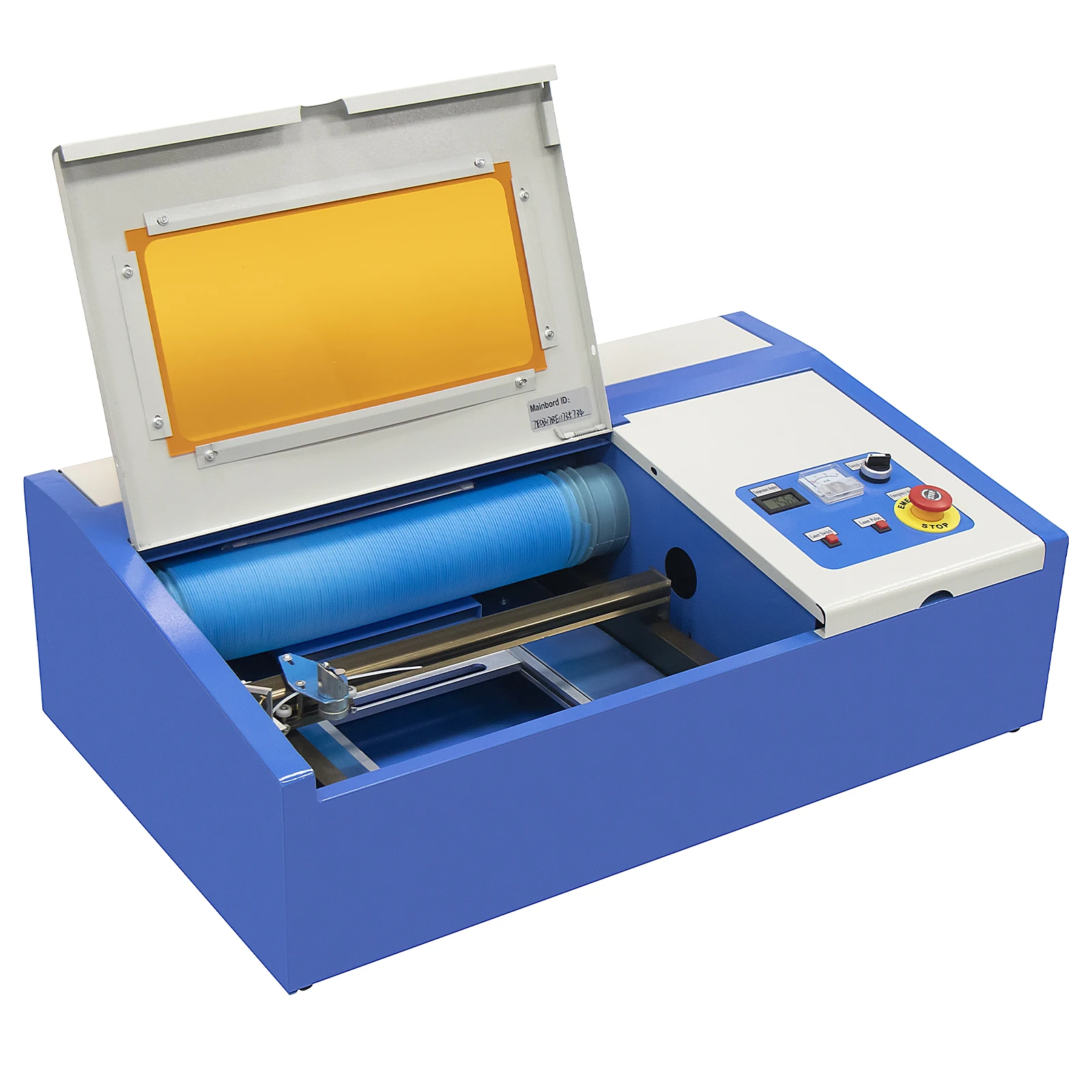 SIHAO Découpeuse et graveuse laser de bureau compacte 40W/50W, zone de gravure 30×20cm et port USB, machine multifonctionnelle pour le travail du bois, le cuir et les artisanats, compatible avec CorelDraw