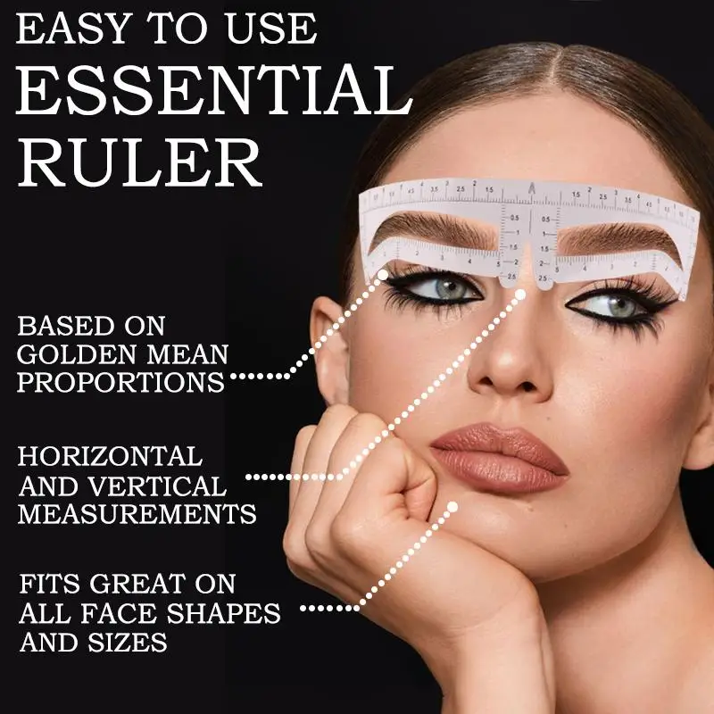 Disposable Eyebrow Ruler Sticker Adhesive Microblading Tattoo Eyebrow Measurement Tools For Permanent Makeup Supply Eyebrow Tool