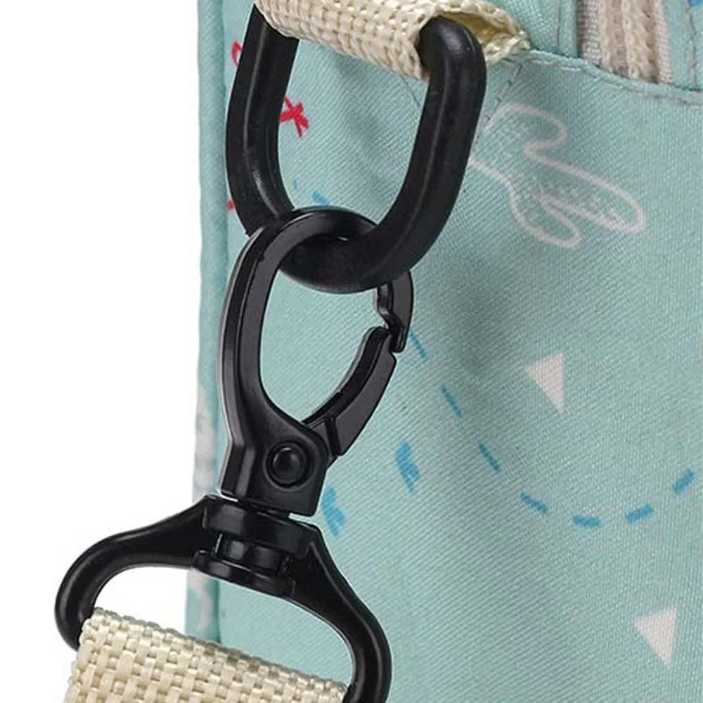 2 حجم حقيبة تخزين الحفاضات الناعمة سعة كبيرة رشاقته الأم النقل المنظم المطبوعة النايلون عربة طفل حقيبة للحمل يوميا #2