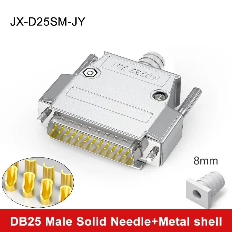 

DB25 Gold-plated Connector Industrial 25-pin Plug with Metal Shell 25P Male Female Connector for LED Communication Converter