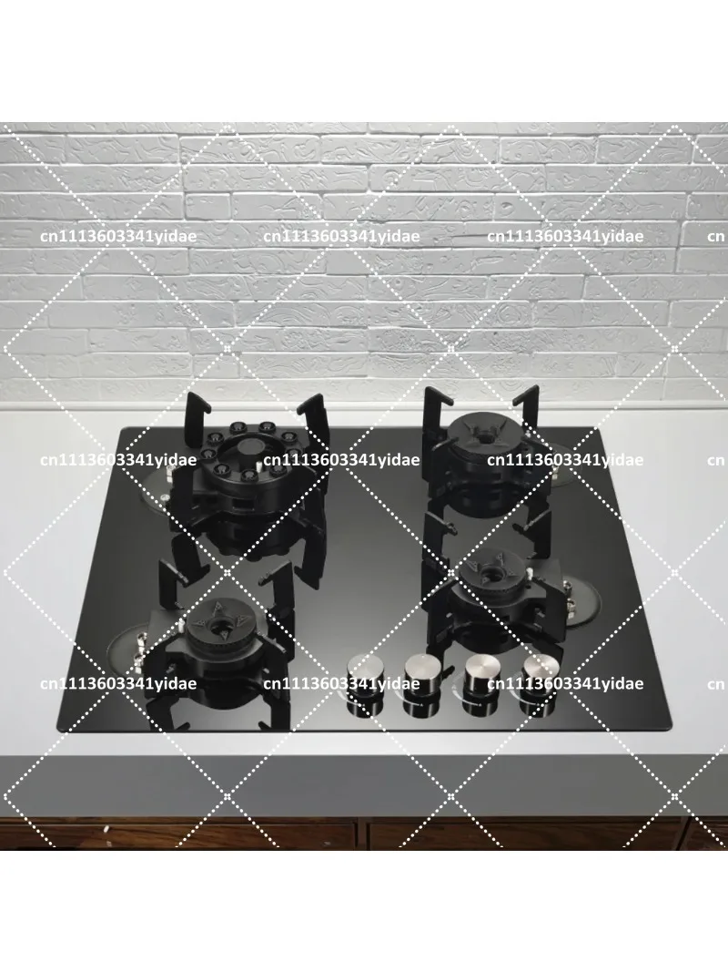 Portable 4 Burner Gas Stove, Built-in Smart Table Top Cooktop for Kitchen, Camping & Restaurant Use