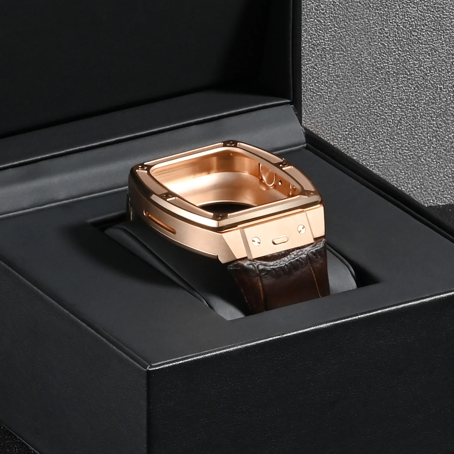 

Leather Strap Stainless Steel 44mm 45mm Metal Smart I Watch Case Series 9 for Watch Case