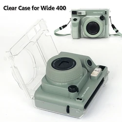 Transparent Case for Instax Wide 400 Anti-scratch Clear Protective Cover with Shoulder Strap for Wide 400 Camera Accessories