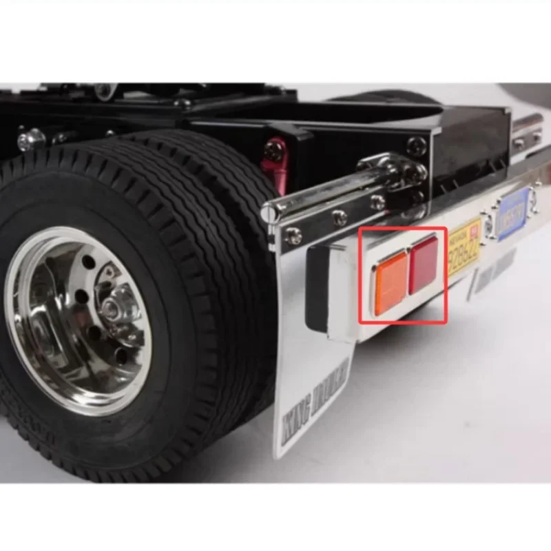 2PCS 1/14 RC Plastic Tail Light Cover Sheets for Tamiya Fuel Tank, Flatbed & Reefer Semi-Trailer