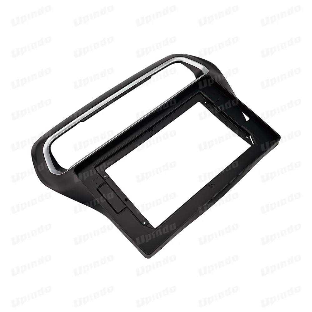 For Ford Escort 2014+ 2 Din 10.1 Inch Fascia Panel Frame Dashboard Trim Kit ABS+PC Plastic for Car Radio Installation