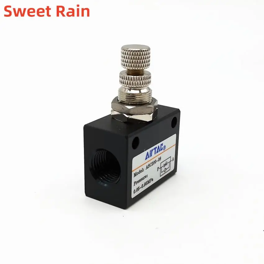 AirTAC Flow Control Valve ASC100-06 1/8''  ASC200-08 1/4''  ASC300-10 3/8'' ASC300-15 1/2'' ASC-10 3/8'' Speed Control Valve