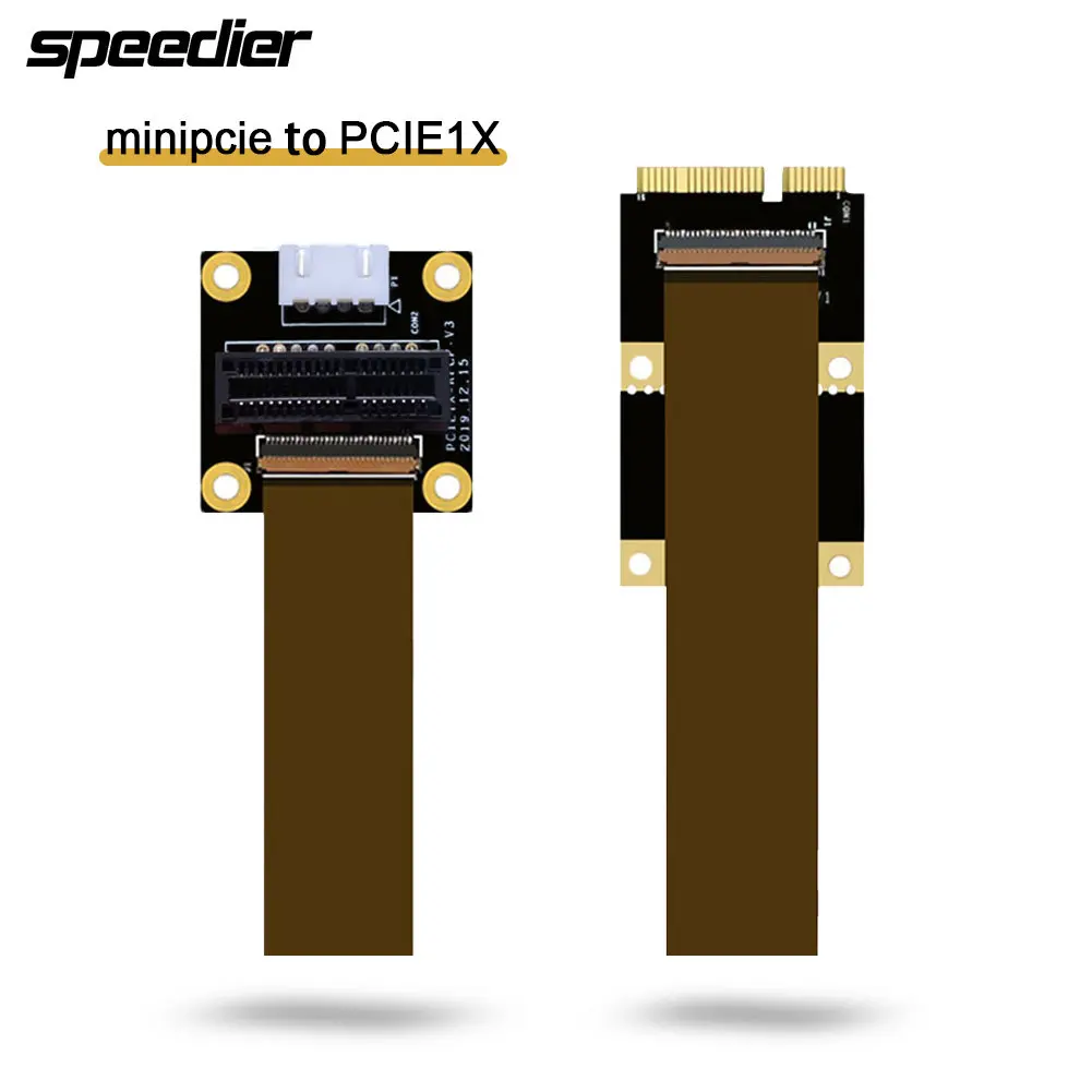 

Motherboard Mini PCIe To Pcie x1 Adapter Card Mini PCI-E 1x Extension Adapter Cable 10cm 30cm