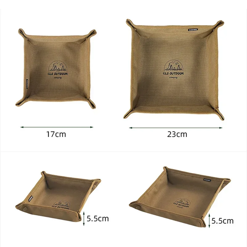 1 قطعة صينية تخزين التخييم المنزل صندوق تخزين السفر التخييم في الهواء الطلق المحمولة طاولة قابلة للطي مكدسة مربع صينية تخزين فوضى