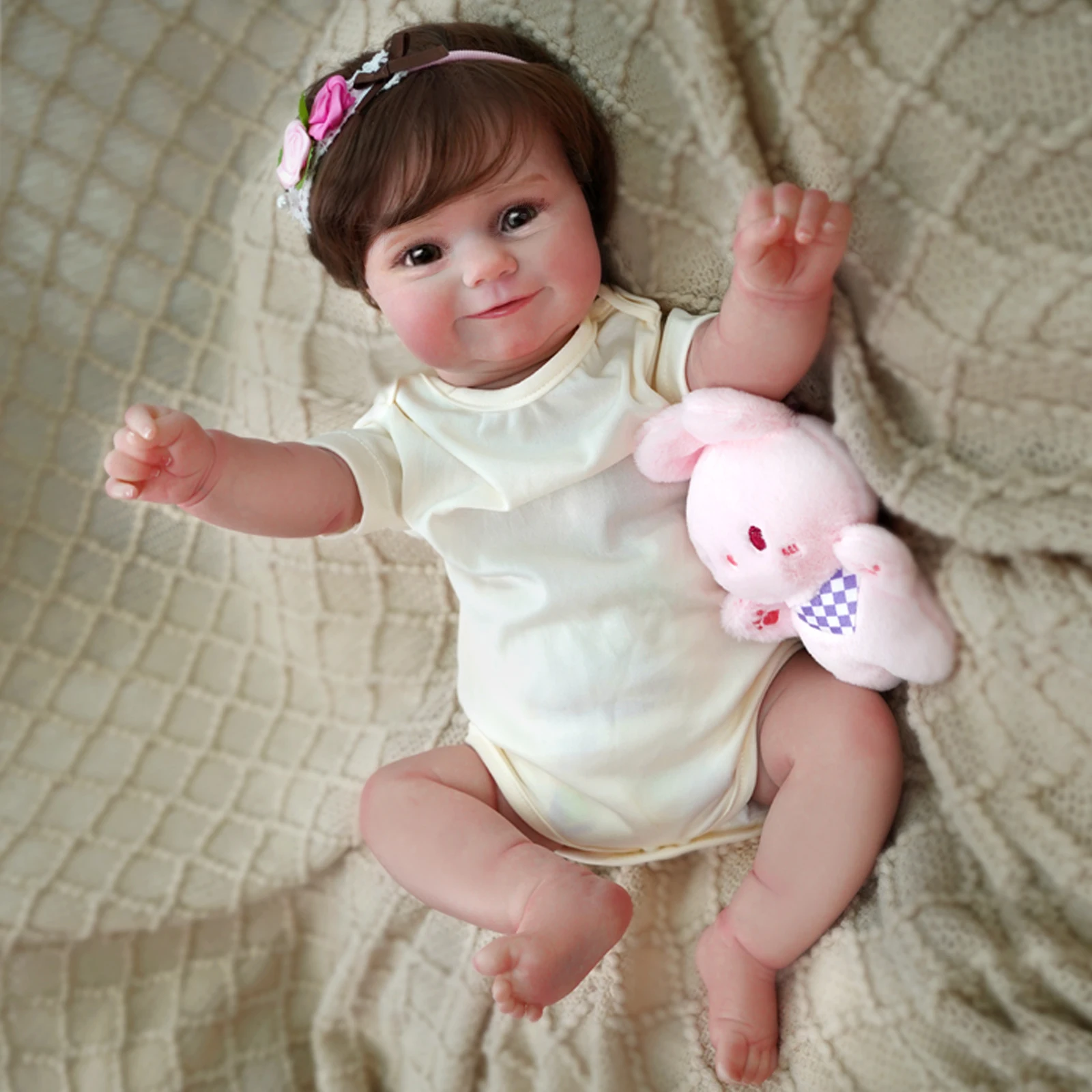 

lifelike Reborn Baby Dolls - 20-inch Realistic Newborn Baby Girl Full Vinyl Waterproof Body That Look Real and Gifts for Kids