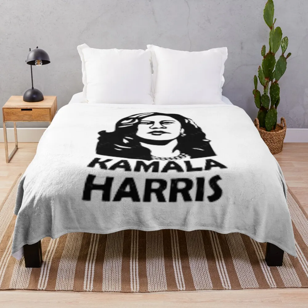 kamala harris Throw Blanket Soft Bed covers Nap Blankets