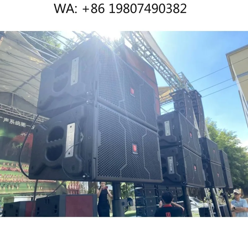 10 Inch Two-Way Active Passive Line Array Speaker, Complete Public Address System for Indoor Outdoor Stage and Live Events