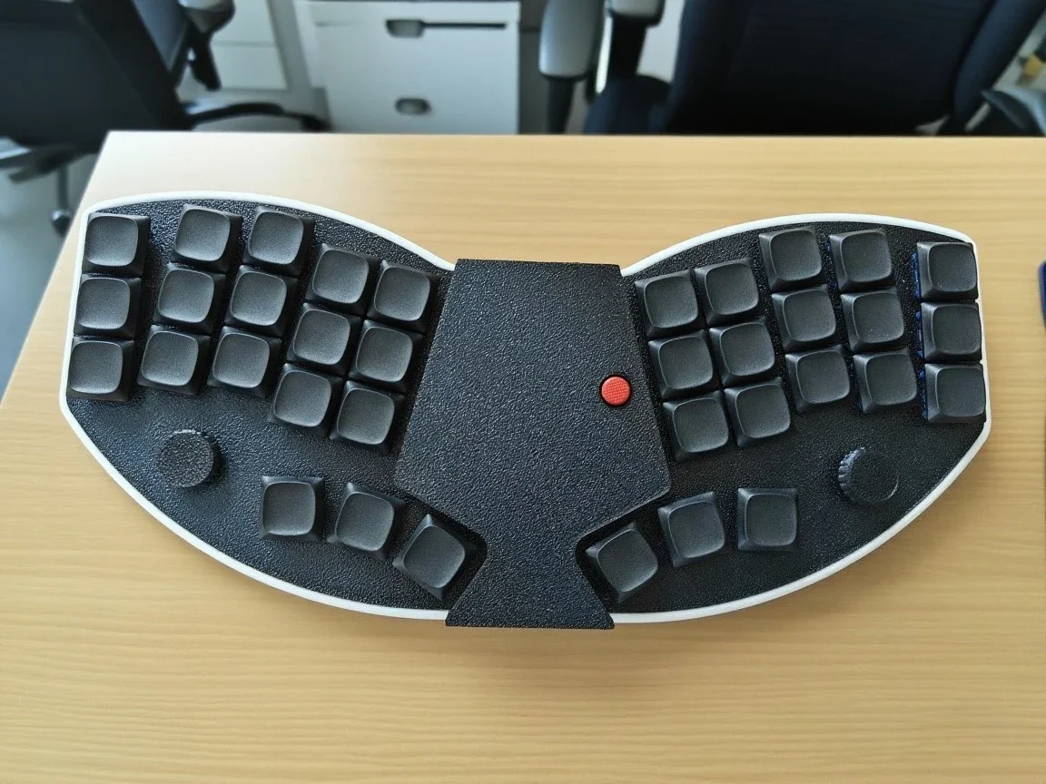 Wireless Small Red Dot 36Key Ergonomic Mechanical Keyboard Custom Dual-mode Hot Plug Double Knobs with Buttons Function Keyboard