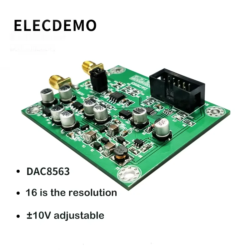 DAC Module Dual Channel 16-bit Digital Analog Converter ±10V Adjustable Positive Negative Voltage Acquisition Demo Board,DAC8563