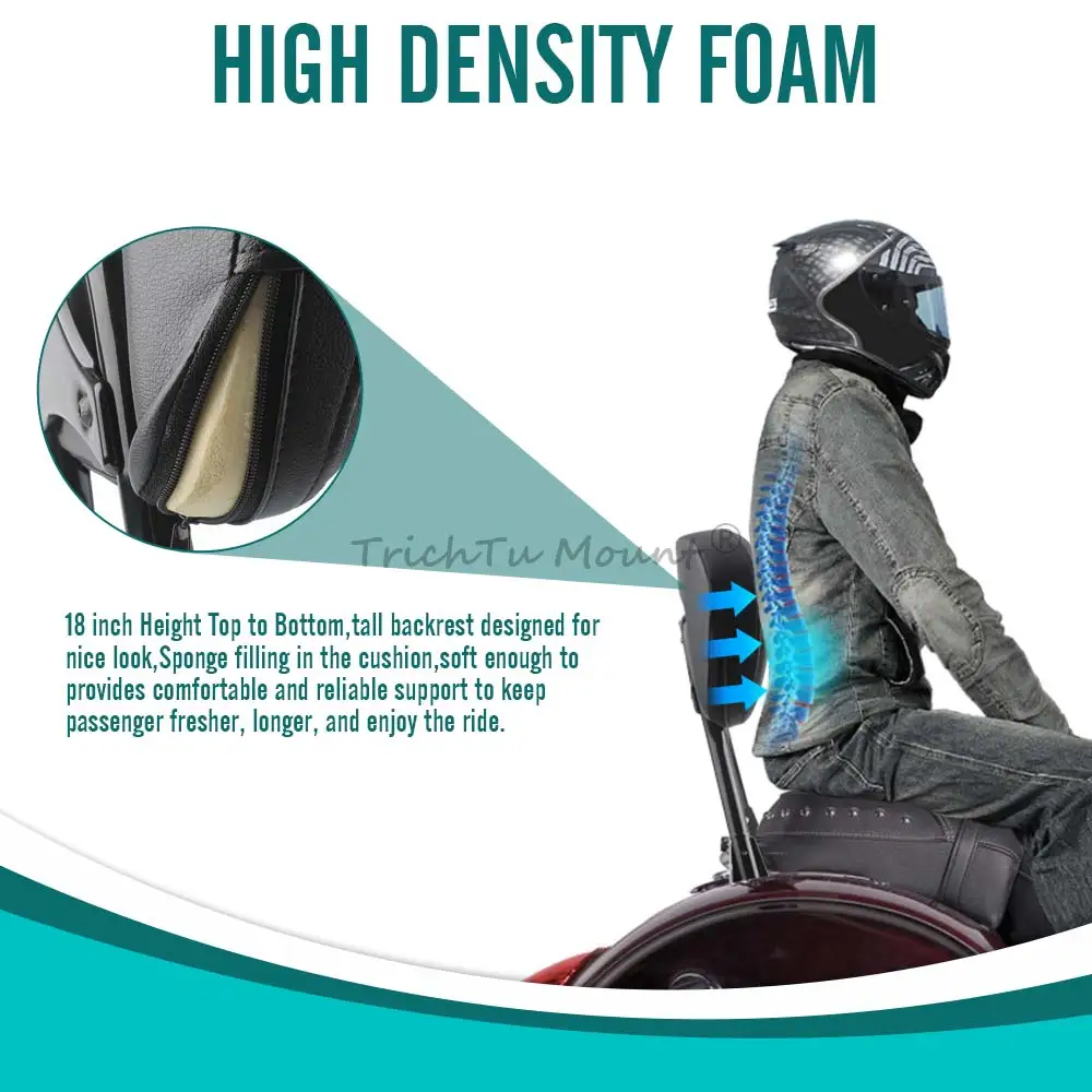 For Indian Chieftain Dark Horse Roadmaster Pursuit 2014-24 Motorcycle Accessory Rear Passenger Backrest Quick Release Sissy Bar