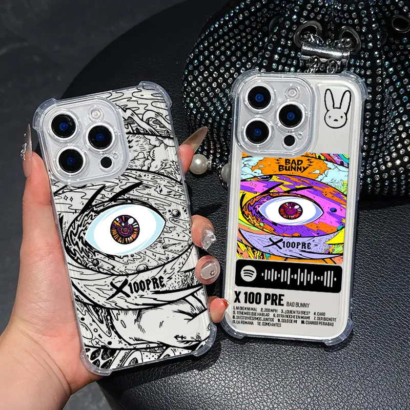 

Bad Bunnys Album X 100 PRE Phone Case For Samsung Galaxy A57 A56 A36 A37 A55 A54 A52 A35 A34 A17 A16 A15 A07 A06 5G Clear Cover
