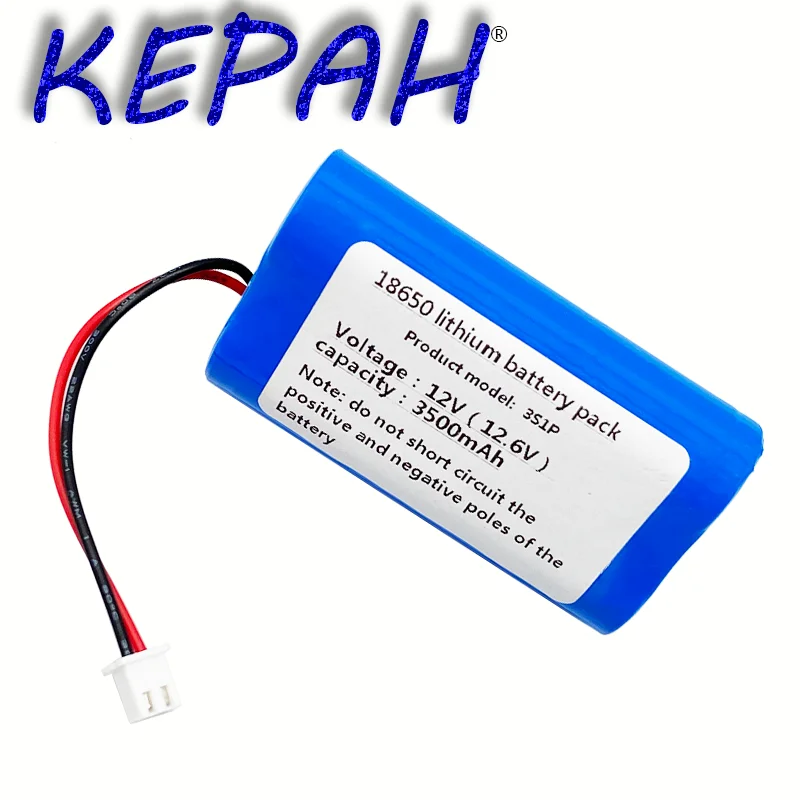 Batería de litio de 12V, 3A, 18650, 3S1P, 3500mAh, BMS incorporado, altavoz, linterna, GPS, pistola de fascia, batería recargable