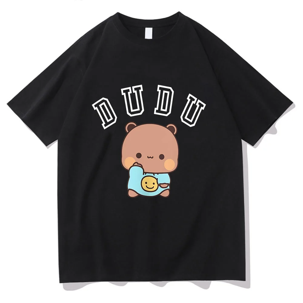 Panda Bear Cartoon Printing t-shirt manica corta donna uomo t-shirt in cotone Bubu Dudu magliette grafiche carine magliette estive Casual