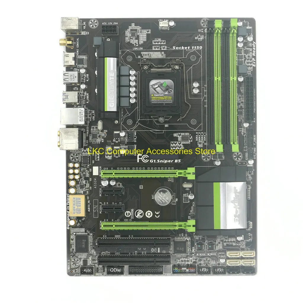 

For Gigabyte G1.Sniper B5 Desktop Used Motherboard B85 LGA1150 DDR3 32GATX Mainboard 100%Tested Support 4th generation processor