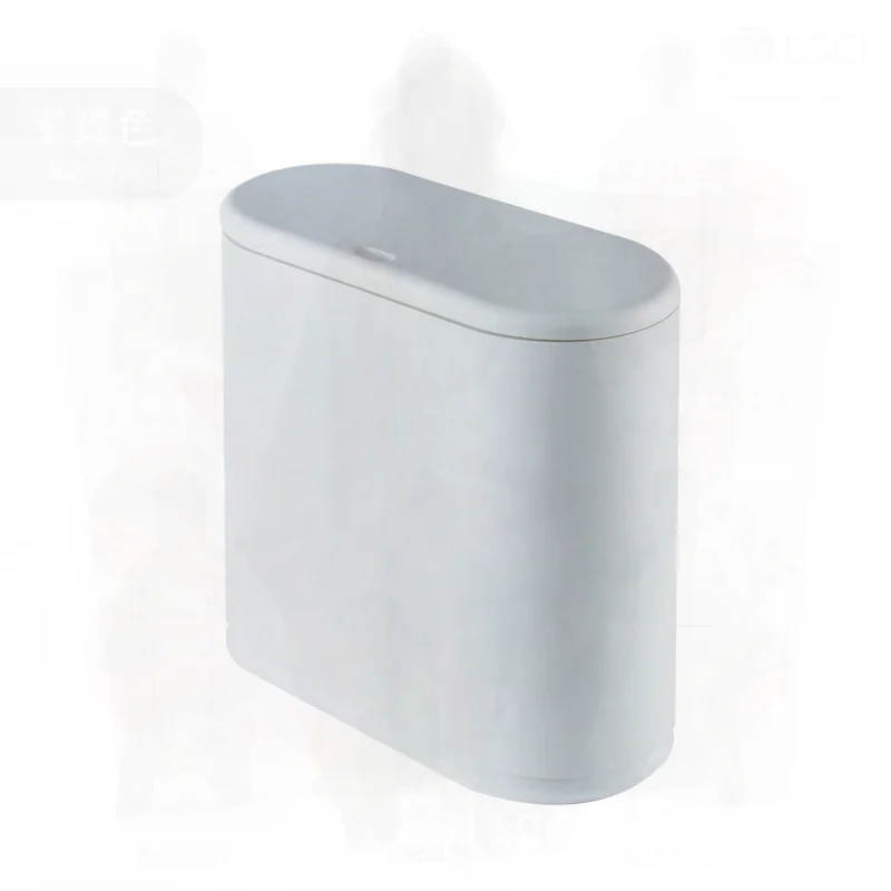 

Large Double-Layer Trash Can with Lid Japanese-Style Dry Wet Classification Garbage Bin Push-Type Opening Plastic Paper Basket