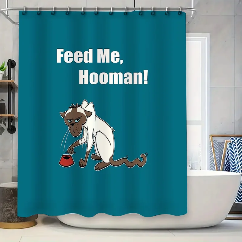 

Cute Cat Bath Curtain Washable Shower Curtains Waterproof Farmhouse Decor Japanese Style Bathroom Accessories Home Textiles