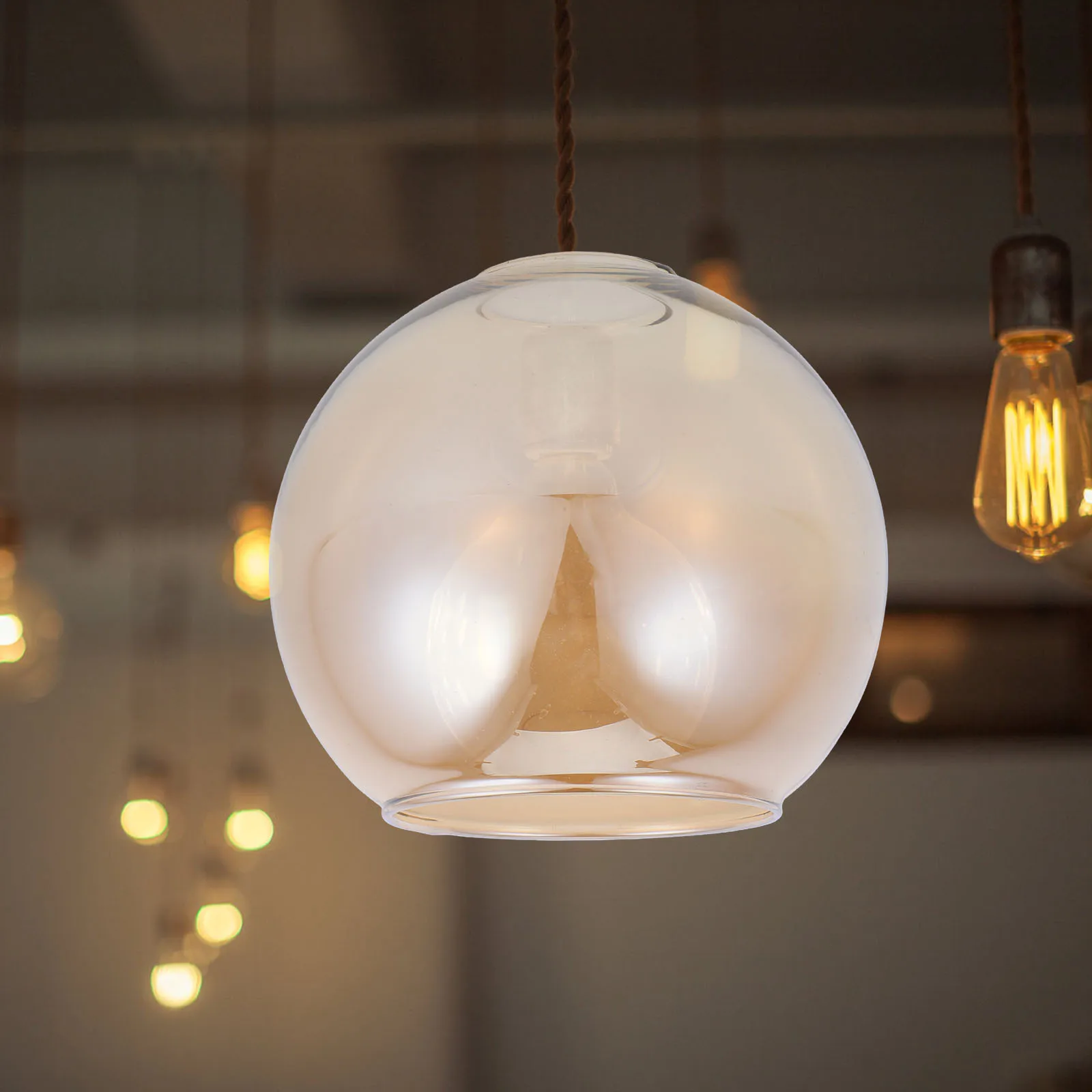 

Стеклянный абажур янтарного шара, двойной открытый подвесной светильник, крышка, ветрозащитный декоративный стеклянный абажур для использования в помещении и на открытом воздухе