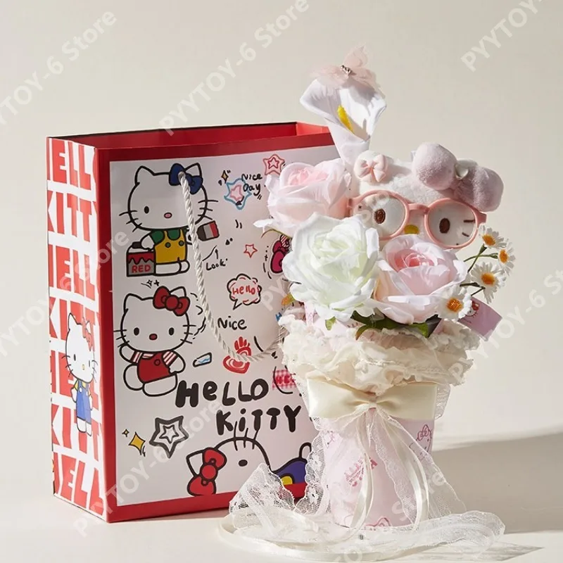 

Sanrio Genuine Hello Kitty Doll Bag Pendant Accessory Bag Decoration New Pink Version Plush Stuffed Doll Valentine's Day Gift