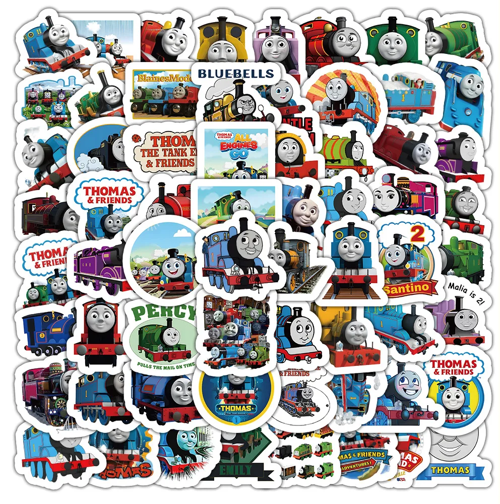 Autocollants waterproof Thomas et ses amis, stickers, train, DIY, téléphone, bagage, ordinateur portable, jouet pour enfants, cadeaux