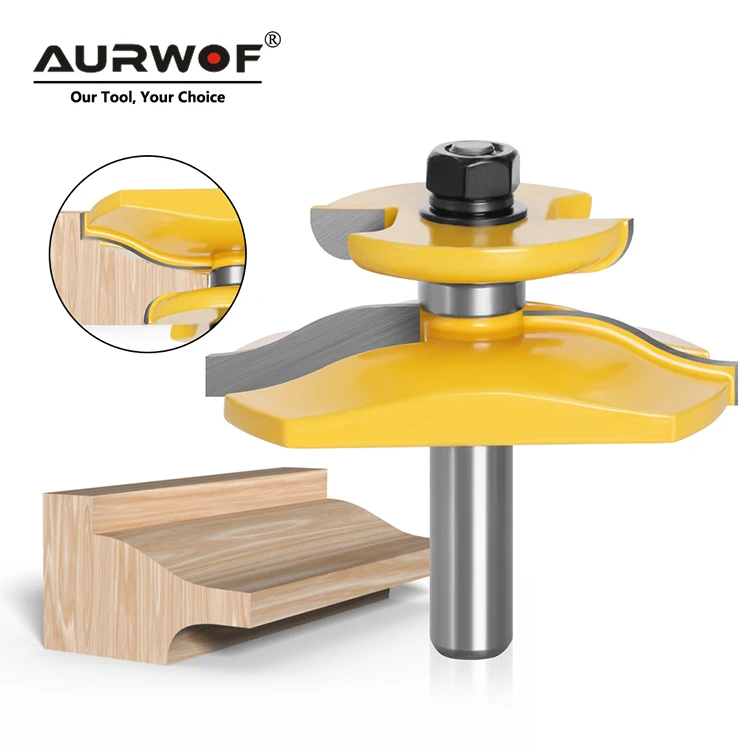 AURWOF 12.7mm Or 12mm Shank Ogee Raised Panel 1pc Router Bit 3-1/8