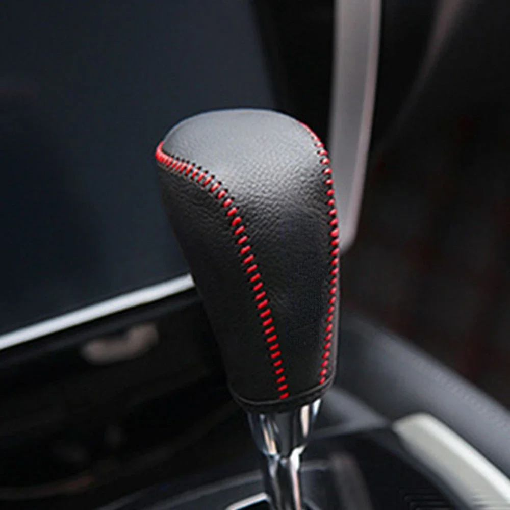 Genuine Leather Car Gear Collars Handbrake Protection Cover for Nissan X-Trail Xtrail T32 Rogue Qashqai J11 2014-2021 Murano