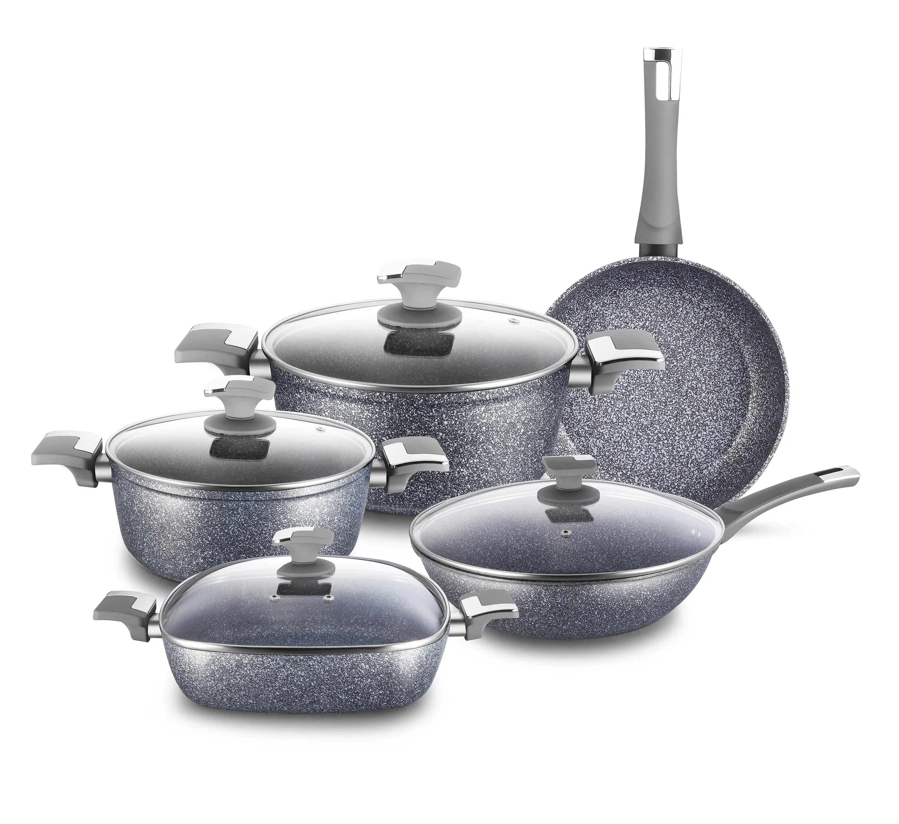 for Nonstick Pots and Pans Cookware Sets Forged Aluminum Granite Stone Ceramic Non-stick Coating Home Cooking