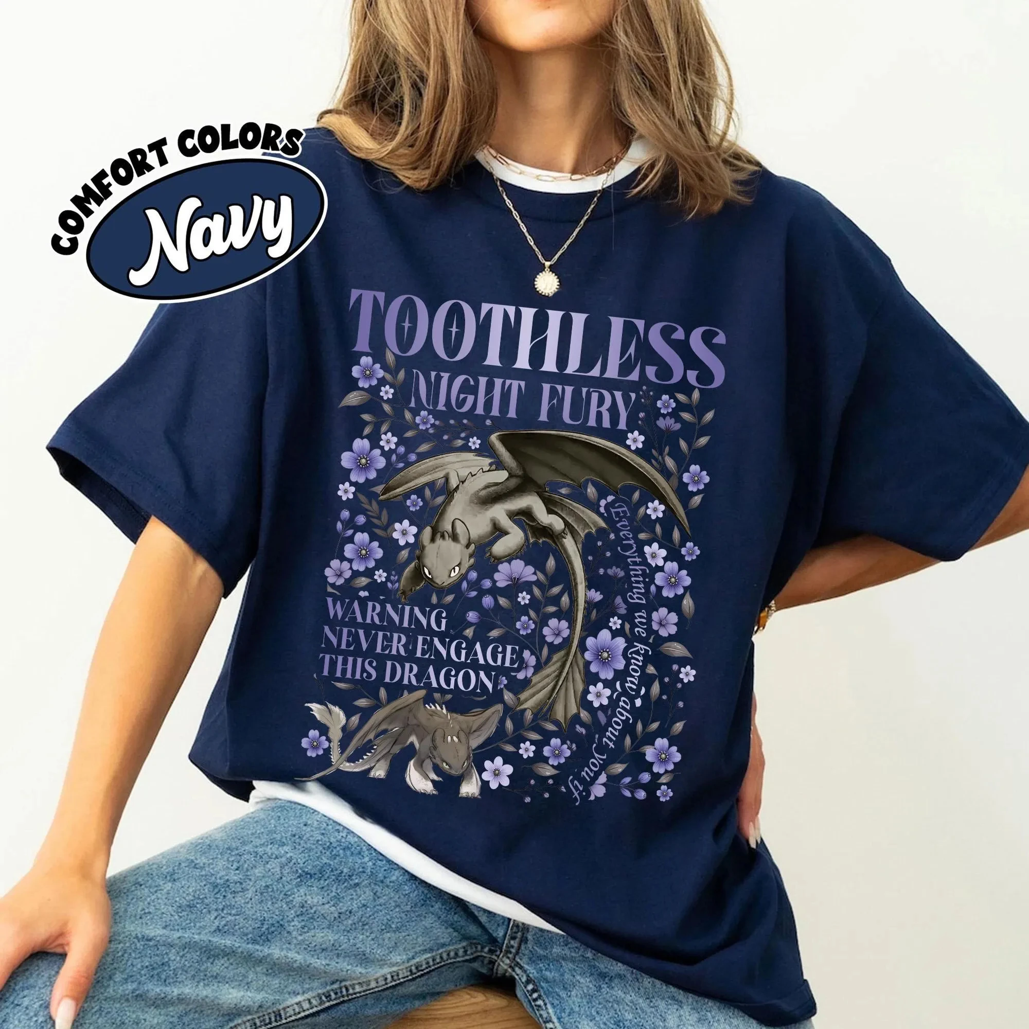 قميص ديزني بلا أسنان كيفية تدريب قميص التنين الخاص بك، قميص ديزني Night Fury، قميص In My Dragon Era، قميص ديزني لاند المطابق #4